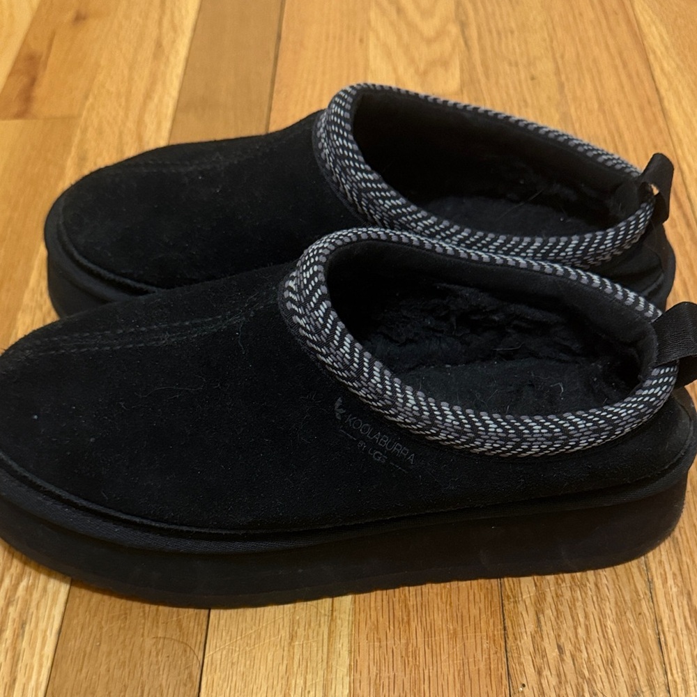 Koolaburra Black Suede Slip-Ons